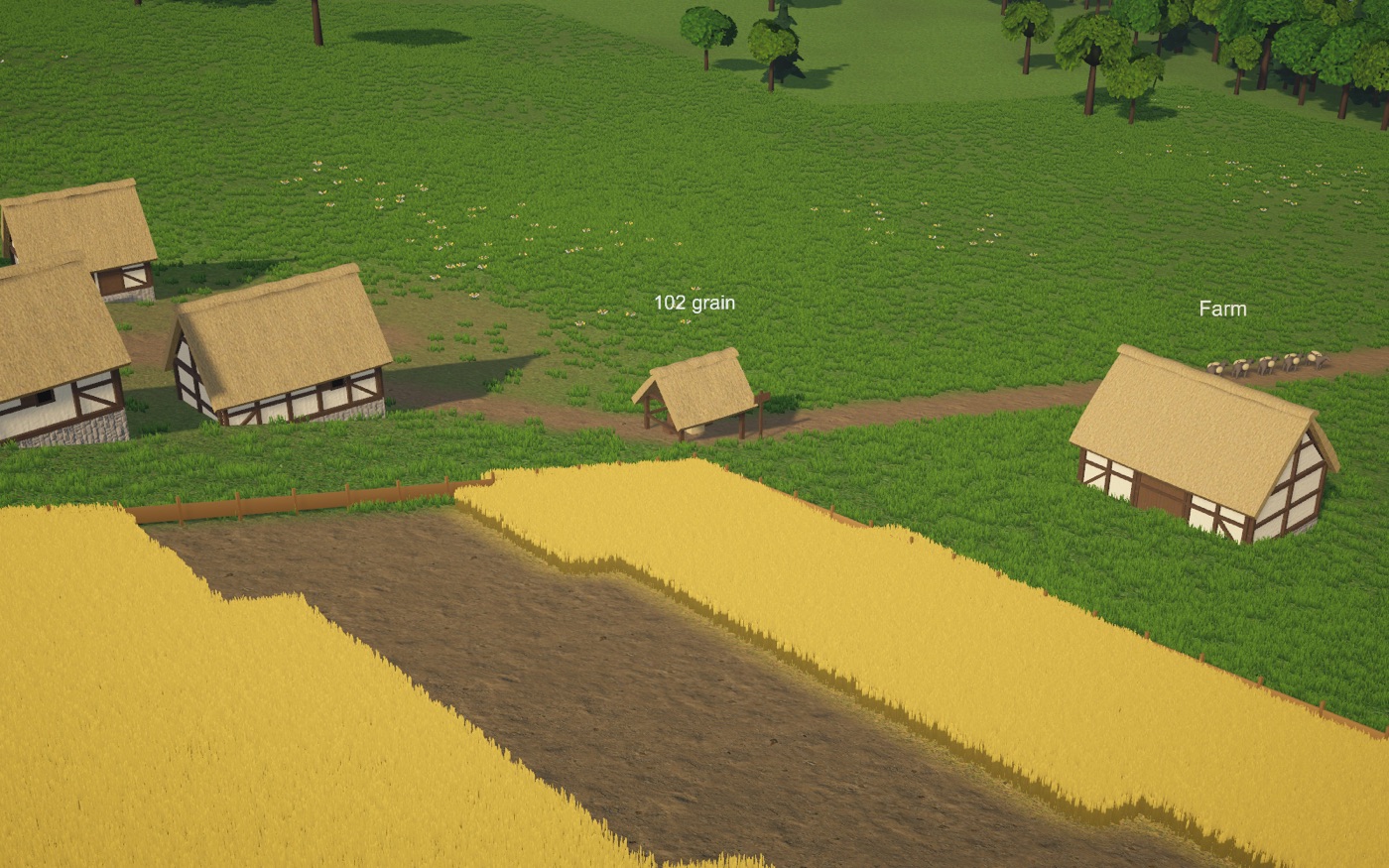 The game running: the farm and its trading post