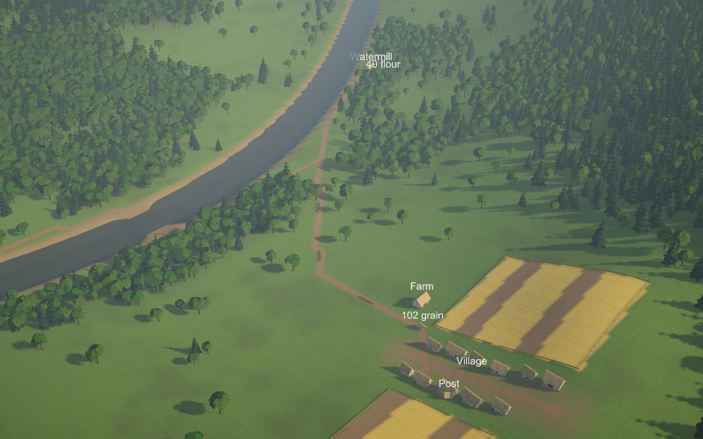 The trail network from above
