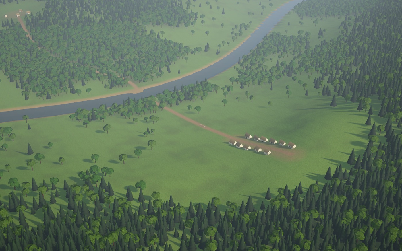 First build: the valley from 620 m